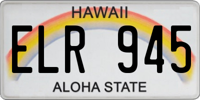 HI license plate ELR945