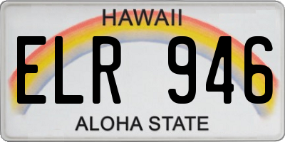 HI license plate ELR946