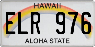 HI license plate ELR976