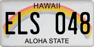 HI license plate ELS048