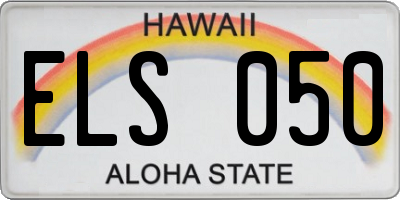 HI license plate ELS050