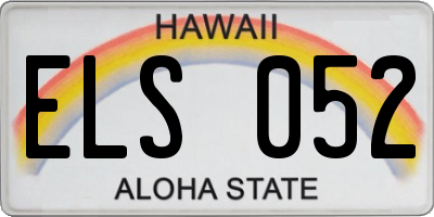 HI license plate ELS052