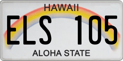 HI license plate ELS105