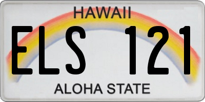 HI license plate ELS121
