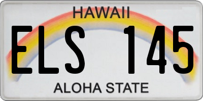 HI license plate ELS145