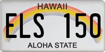 HI license plate ELS150