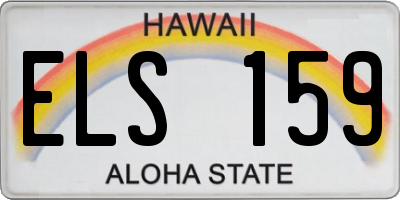 HI license plate ELS159