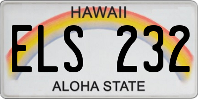 HI license plate ELS232