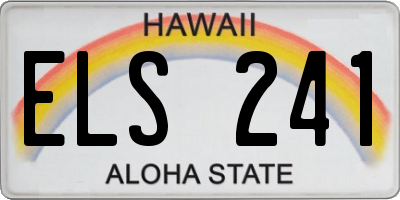 HI license plate ELS241