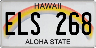 HI license plate ELS268