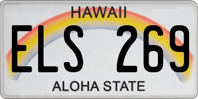 HI license plate ELS269
