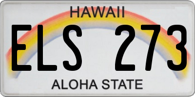 HI license plate ELS273