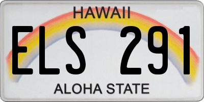 HI license plate ELS291