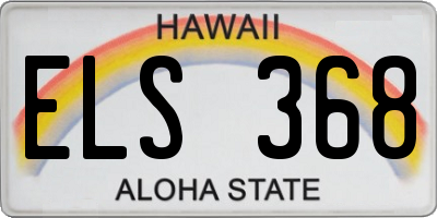 HI license plate ELS368