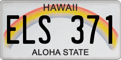 HI license plate ELS371