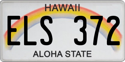 HI license plate ELS372