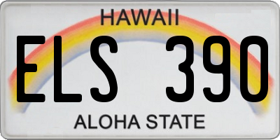 HI license plate ELS390