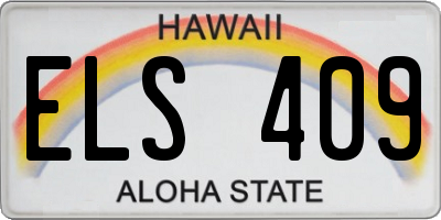 HI license plate ELS409