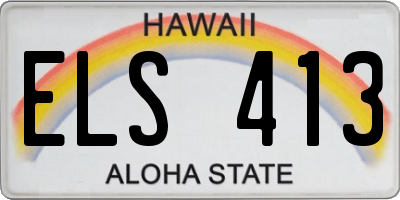 HI license plate ELS413