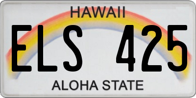 HI license plate ELS425