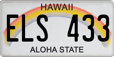 HI license plate ELS433