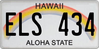 HI license plate ELS434