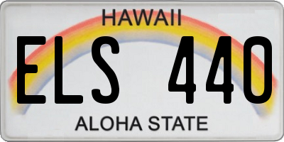 HI license plate ELS440