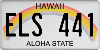 HI license plate ELS441