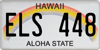 HI license plate ELS448