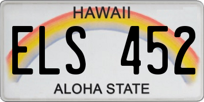 HI license plate ELS452