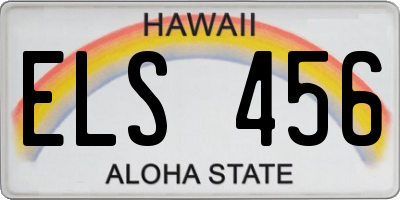 HI license plate ELS456