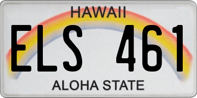 HI license plate ELS461