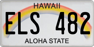 HI license plate ELS482