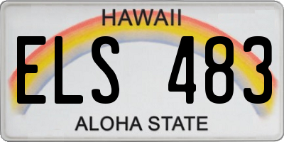 HI license plate ELS483