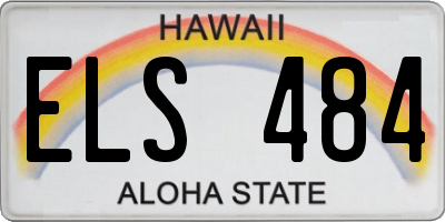 HI license plate ELS484