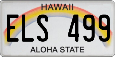 HI license plate ELS499