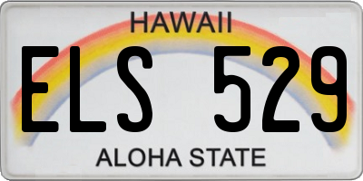 HI license plate ELS529