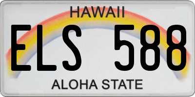 HI license plate ELS588