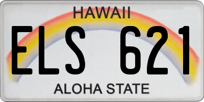 HI license plate ELS621