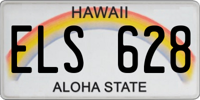 HI license plate ELS628