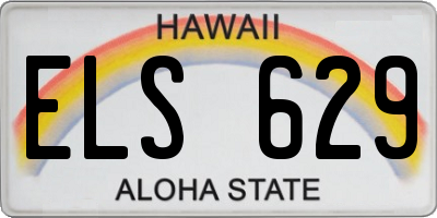 HI license plate ELS629