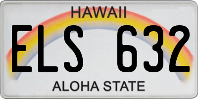 HI license plate ELS632