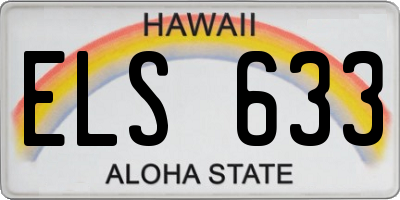 HI license plate ELS633