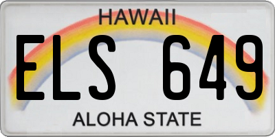 HI license plate ELS649