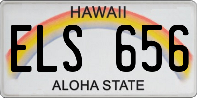 HI license plate ELS656