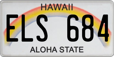 HI license plate ELS684