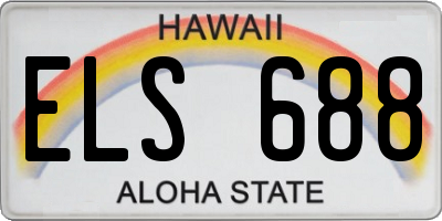 HI license plate ELS688