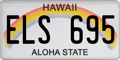 HI license plate ELS695