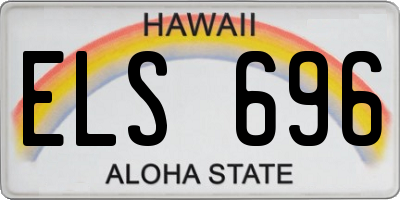 HI license plate ELS696