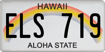 HI license plate ELS719